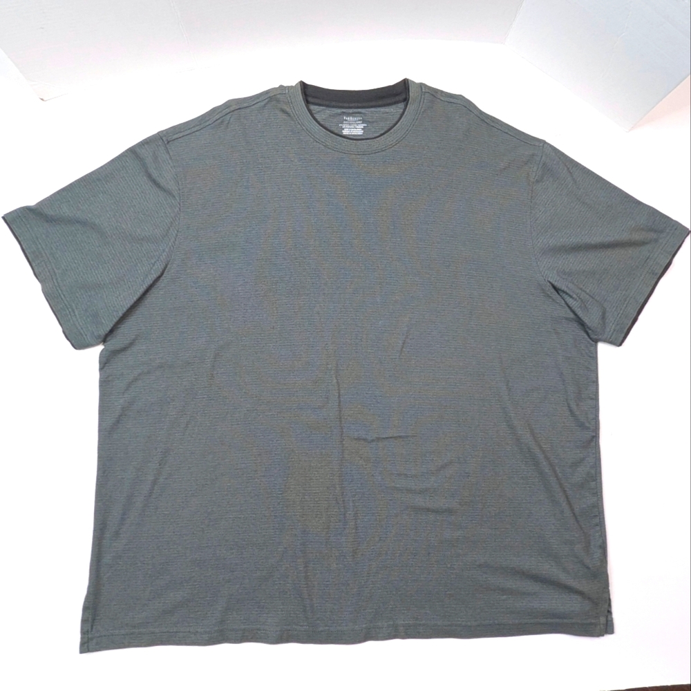 Van Heusen T-shirt Men's Sz 3XLT Green Short Sleeve Pullover Big & Tall Cotton B
